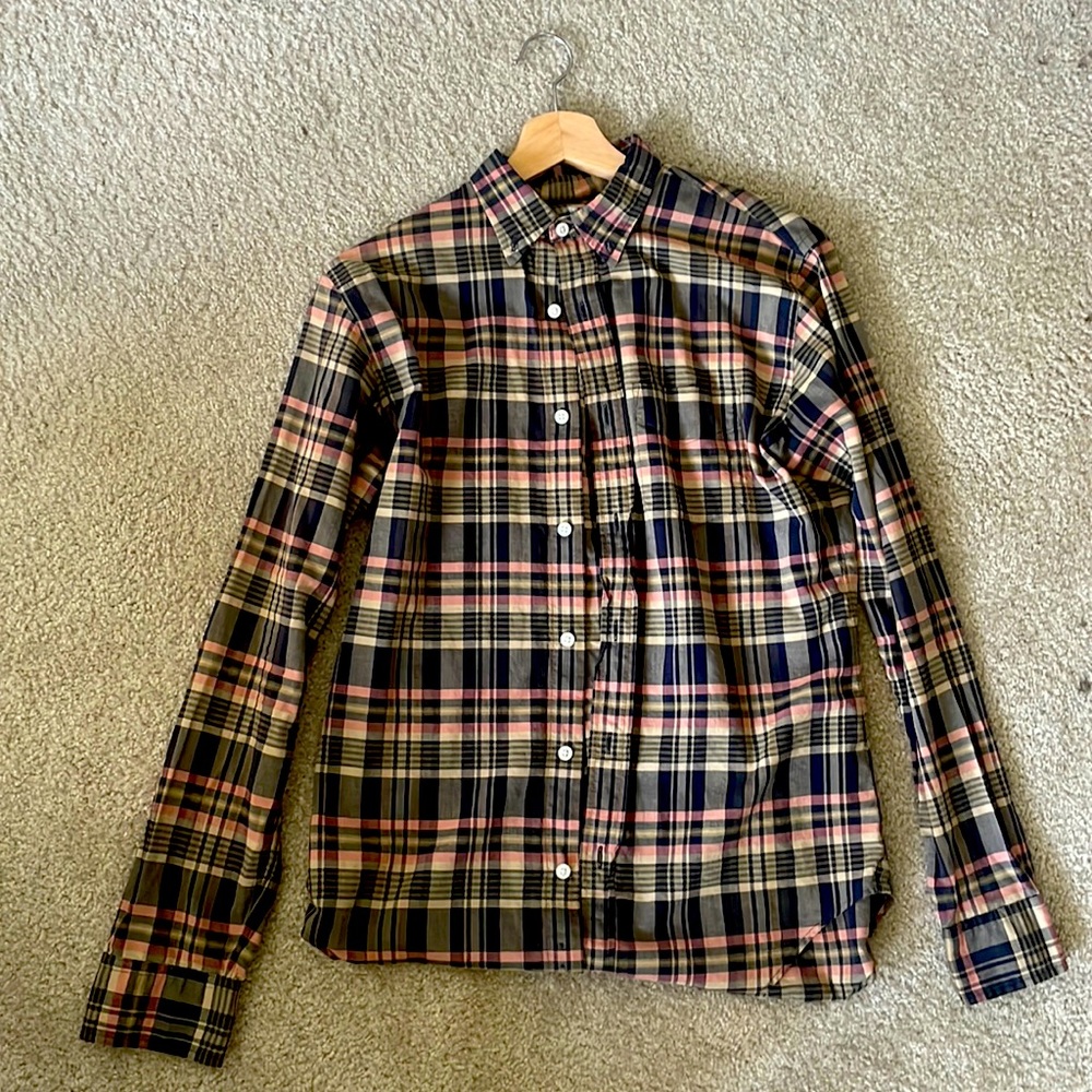 Plaid button down shirt